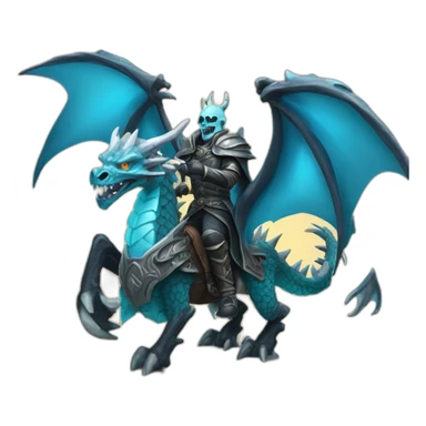 the lich king riding icybone dragon sticker