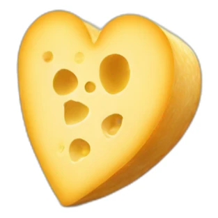 gouda cheese heart shape sticker