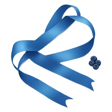 Blue Ribbon with Blueberry Emojis on it sticker