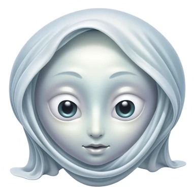 Regal and mysterious, with a flowing, sheet-like form draped in silvery-white hues, softly billowing as if caught in an unseen breeze, eye holes glowing with deep, thoughtful wisdom, simplified yet sophisticated, highly detailed, with a soft spectral radiance, high shine, exuding quiet authority, with a glowing outline that captures the essence of an ancient, noble spirit drifting through time! sticker