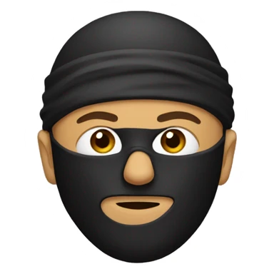  man wearing a ninja mask sticker