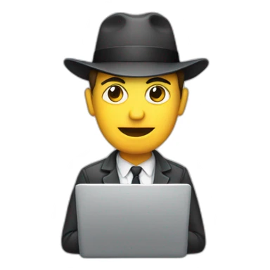 private investigator with a computer sticker