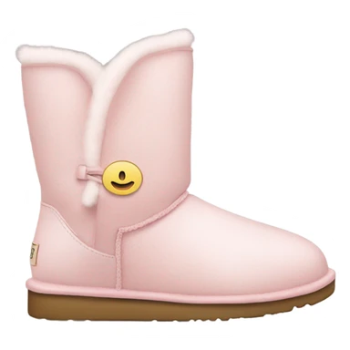 highly detailed light pink ugg sticker