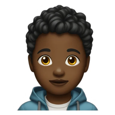 black toddler sticker