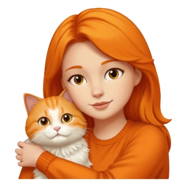 women with cat sticker