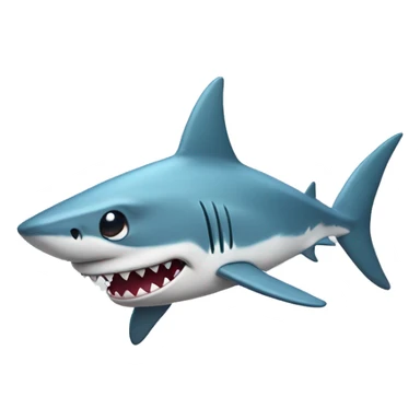 Shark with a cheerleading bow on its head sticker