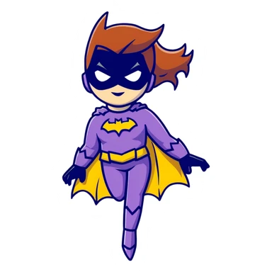 Batgirl superhero sticker