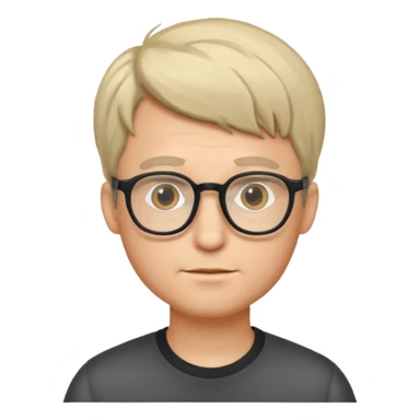 SEÑOR CON POCO CABELLO Y GAFAS sticker