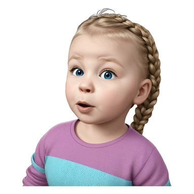 blue eyed girl with braid sticker