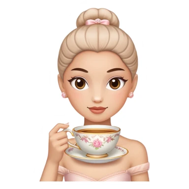 bailarina con cara de taza  sticker