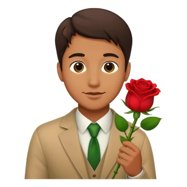 Hombre entregando una rosa sticker