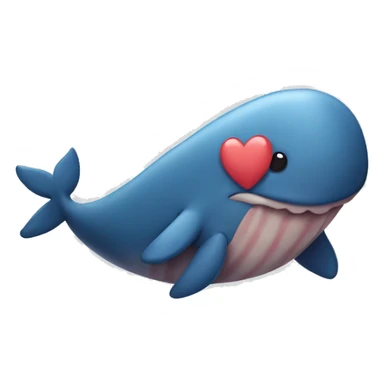 blue whale emoji  hold heart 🐳 sticker