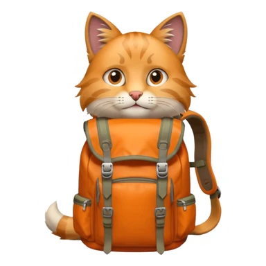 backpacked mountain cat sticker
