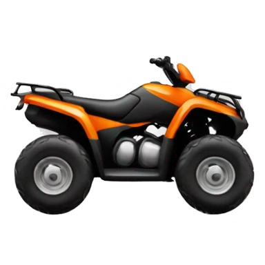 Black and orange atv sticker