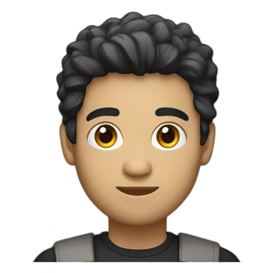 developer with macbook in front, light skin tone and black hair styled sticker