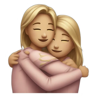 hug 2 girls sticker