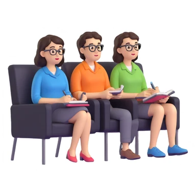 HOMEM E MULHER ASSISTINDO PALESTRA sticker