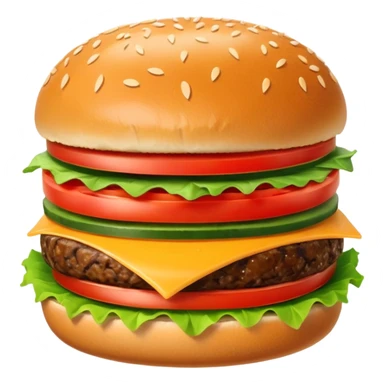 Cheese and tomato and vegetables Burger no beef  sticker