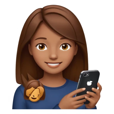 girl look at phone sticker