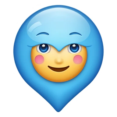 Beyaz tick dışı mavi sticker