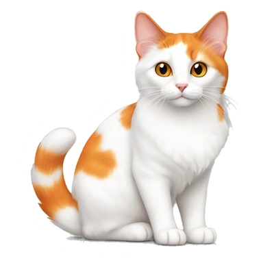 Turkish Van Cat White And Orange Full body sticker