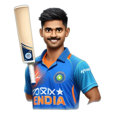 Shreyas iyer indian cricketer sticker