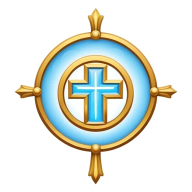 Apostle's emblem with a touch of light blue holy sticker
