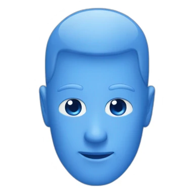 All blue web cursor, solid blue sticker