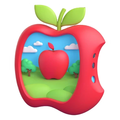 3D surreal iPad device, Apple-inspired, isolated, no accessories, no background sticker
