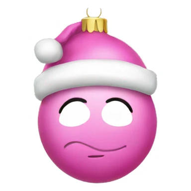 Pink Christmas ornament  sticker
