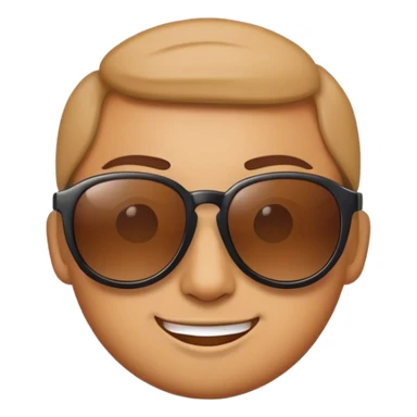 Emoji mit Sonnenbrille sticker