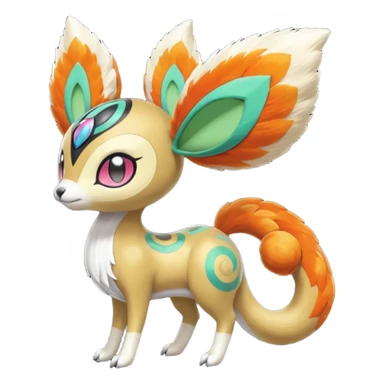 Meloetta-Lombax-Vernid-Pokémon-Fakémon-creature sticker