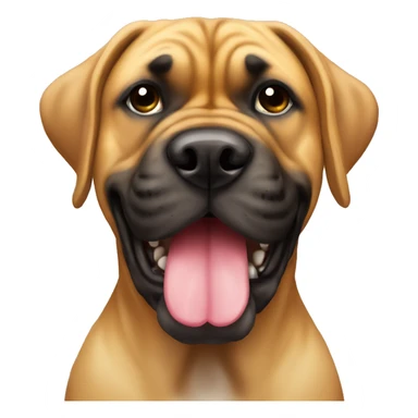 boerboel with a bow sticker