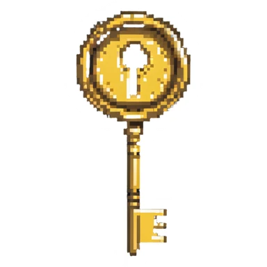 Elite member access key with aura effect and special markings sticker