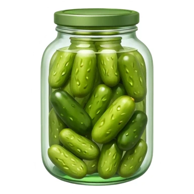 glass jar with pickles inside sticker