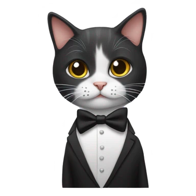 cat in a tux cute silly sticker