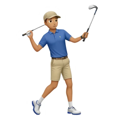 man playing golf full body sticker