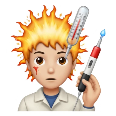 Explosión head with termometer  sticker