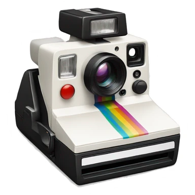 White polaroid camera sticker