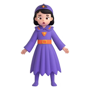 niño disfrazado con cara de miedo sticker