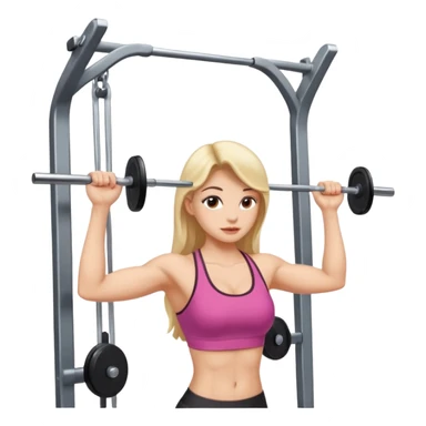 Pretty Lady Doing Lat-pulldowns sticker