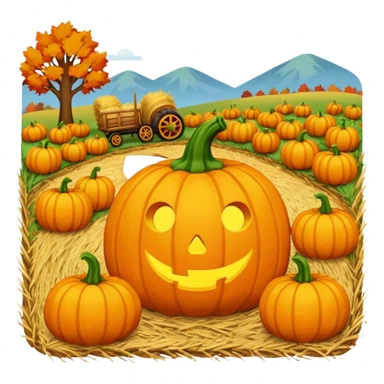 Pumpkin patch hay bale rides  sticker