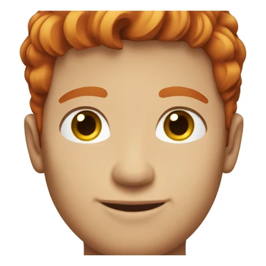 Handsome male with red hair sticker