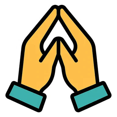 yoni mudra hand gesture icon sticker