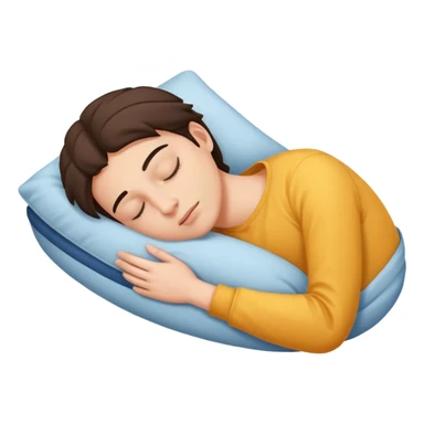 person sleeping on their back sticker