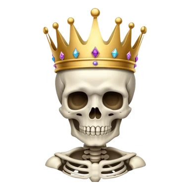 Skelett mit Krone  sticker