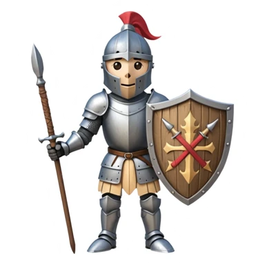 wooden knight spear sticker