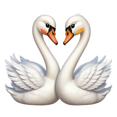 Swan couple love sticker