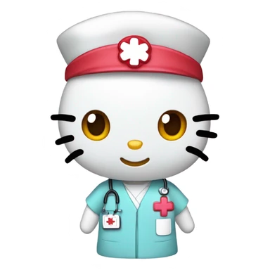 Hello Kitty, nurse sticker