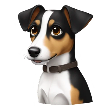 jack russel black and tan and white  sticker
